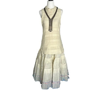 Anthropologie Dolan Cream Mock Neclk Sleeveless Knit Top